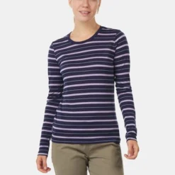 Icebreaker Wave Stripe Longsleeve Top Dames