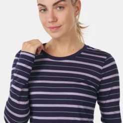 Icebreaker Wave Stripe Longsleeve Top Dames -Aanbiedingen Layer Up Winkel 2210004323397 012 nl